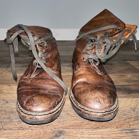 Alberto Fermani Vintage Inspired Zip Off Lace-up Boots Stud Detail 38 Brown 8 - Picture 2 of 7